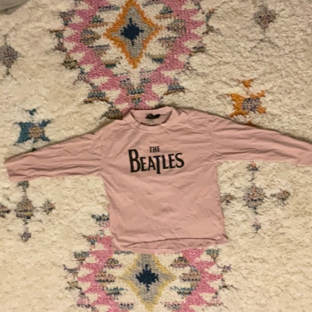 Zara pink The Beatles long sleeved shirt